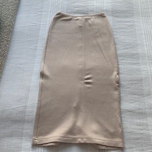Nude pencil skirt